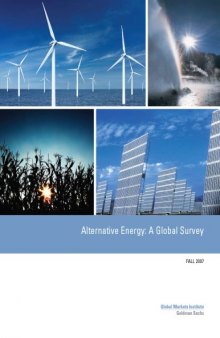 Alternative Energy: Global Public Policy & Regulatory Challenges Fall 2007