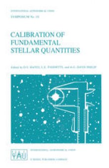 Calibration of Fundamental Stellar Quantities: Proceedings of the 111th Symposium of the International Astronomical Union held at Villa Olmo, Como, Italy, May 24–29, 1984