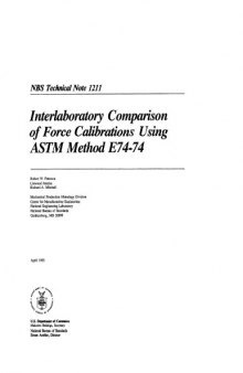 lnterlaboratory Comparison of Force Calibrations Using ASTM Method E74-74