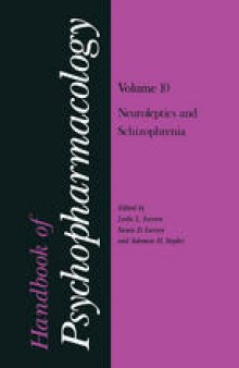 Handbook of Psychopharmacology: Volume 10: Neuroleptics and Schizophrenia