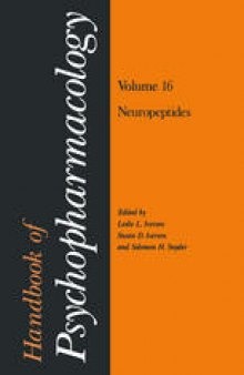 Handbook of Psychopharmacology: Volume 16: Neuropeptides