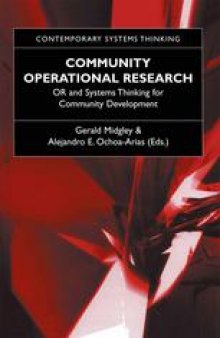 Community Operational Research: OR and Systems Thinking for Community Development
