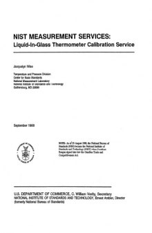 NBS Measurement Services: Liquid-In-Glass Thermometer Calibration Service