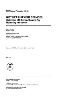 NIST Measurement Services: Calibration of X-Ray and Gamma-Ray Measuring Instruments