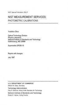 NIST Measurement Services: Photometric Calibrations