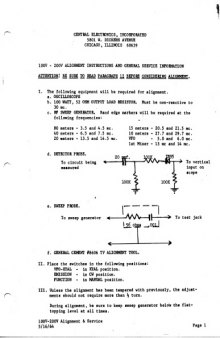 Central Electronics 200V Broadband Transmitter- Exciter (svc & alignment)