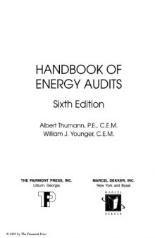 Handbook of energy audits  [no ch 11]