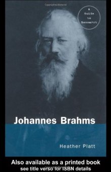 Johannes Brahms (Routledge Musical Bibliographies)