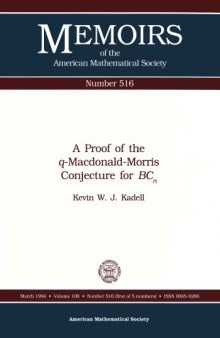 516 A Proof of the Q-Macdonald-Morris Conjecture for Bcn