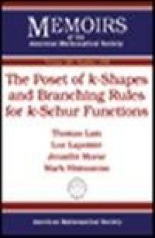 The poset of k-shapes and branching rules for k-Schur functions