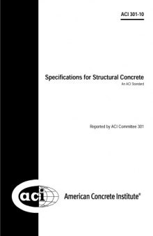 ACI 301-10: Specifications for Structural Concrete