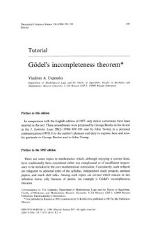 Gödel's Incompleteness Theorem
