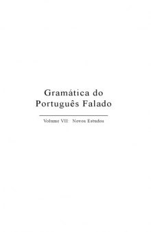 Gramática do Português Falado – Vol. VII: Novos Estudos
