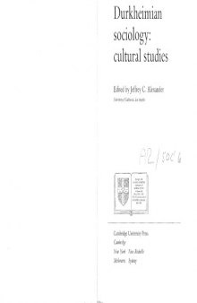 Durkheimian Sociology: Cultural Studies