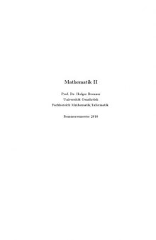Mathematik II (Sommersemester 2010)