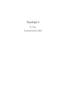 Topologie I (Sommersemester 2005)