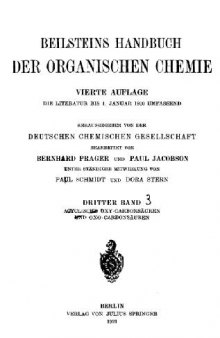 Handbuch der Organischen Chemie. Dritter Band