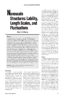 Nanoscale Structures Lability Length Scales and Fluctuations