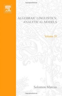Algebraic Linguistics; Analytical Models