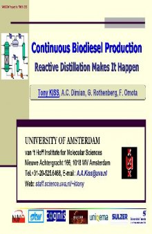 Continuous Biodiesel Production