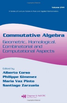 Commutative Algebra: Geometric, Homological, Combinatorial and Computational Aspects