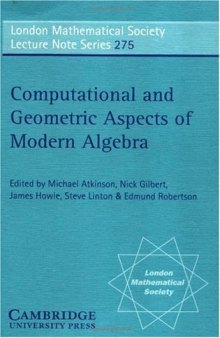 Computational and geometric aspects of modern algebra