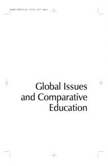 Global issues and comparative education
