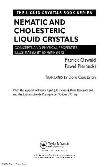 Nematic and Cholesteric Liquid Crystals: Concepts and Physical Properties