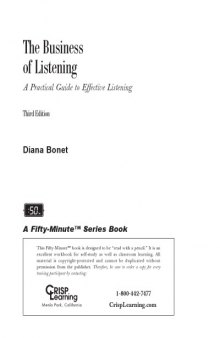 The business of listening : a practical guide to effective listening