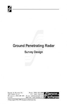 Ground Penetrating Radar.Survey design