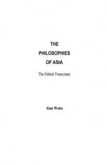 THE PHILOSOPHIES OF ASIA 