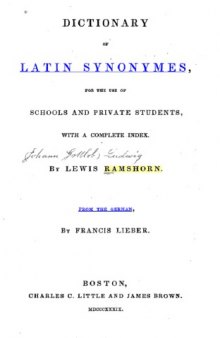 Dictionary of Latin-synonyms