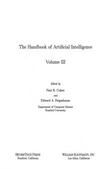 The Handbook of Artificial Intelligence [Vol III]