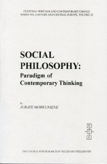 Social Philosophy: Paradigm of Contemporary Thinking
