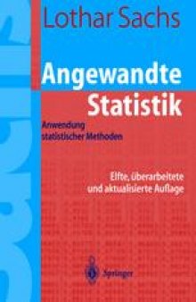 Angewandte Statistik: Anwendung statistischer Methoden