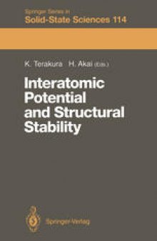 Interatomic Potential and Structural Stability: Proceedings of the 15th Taniguchi Symposium, Kashikojima, Japan, October 19–23, 1992