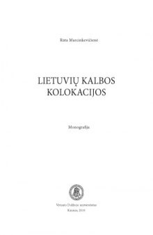 Lietuvių kalbos kolokacijos