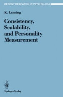 Consistency, Scalability, and Personality Measurement