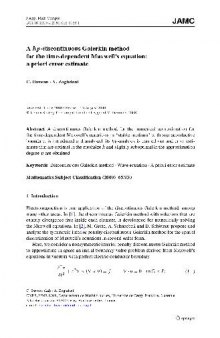 A hp-discontinuous Galerkin method for the time-dependent Maxwell’s equation: a priori error estimate