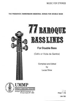 77 Baroque Basslines For Double Bass