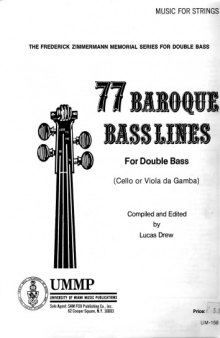 77 Baroque Basslines for Double Bass