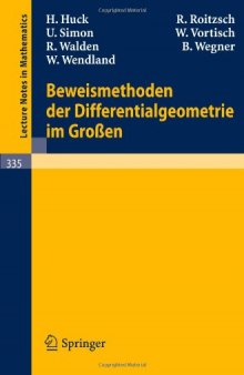 Beweismethoden der Differentialgeometrie im Großen