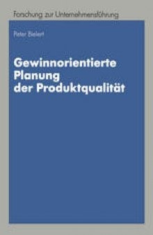 Gewinnorientierte Planung der Produktqualität