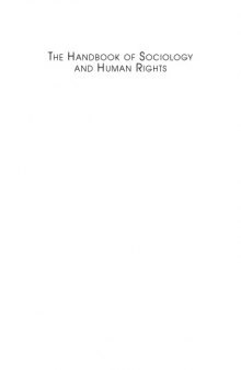 Handbook of Sociology and Human Rights