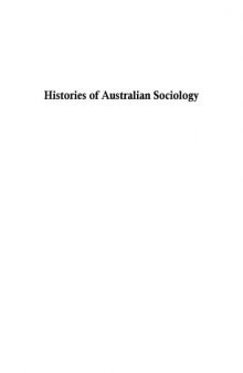 Histories of Australian Sociology (Academic Monographs)