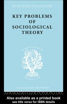 Key Problems of Sociological Theory