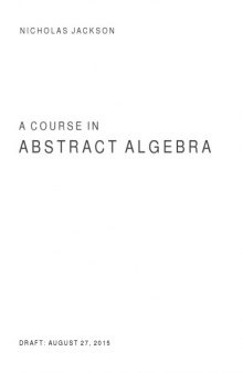 A course in abstract algebra [draft]