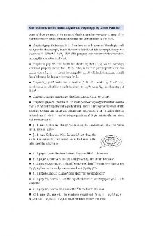 Algebraic topology. Errata (web draft, Nov. 2004)