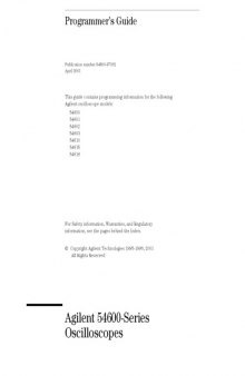 Agilent 54600 - Series Oscilloscopes (programming guide)