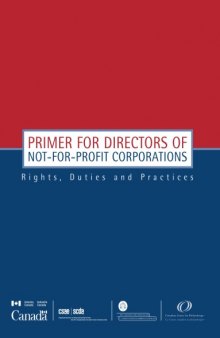 Primer for directors of not-for-profit corporations